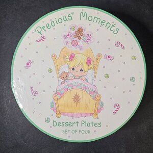 CIB Precious Moments Holiday Dessert Plates NIB Set of 4